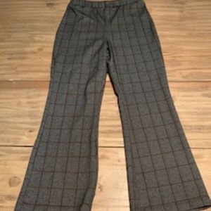 flair leg plaid pants